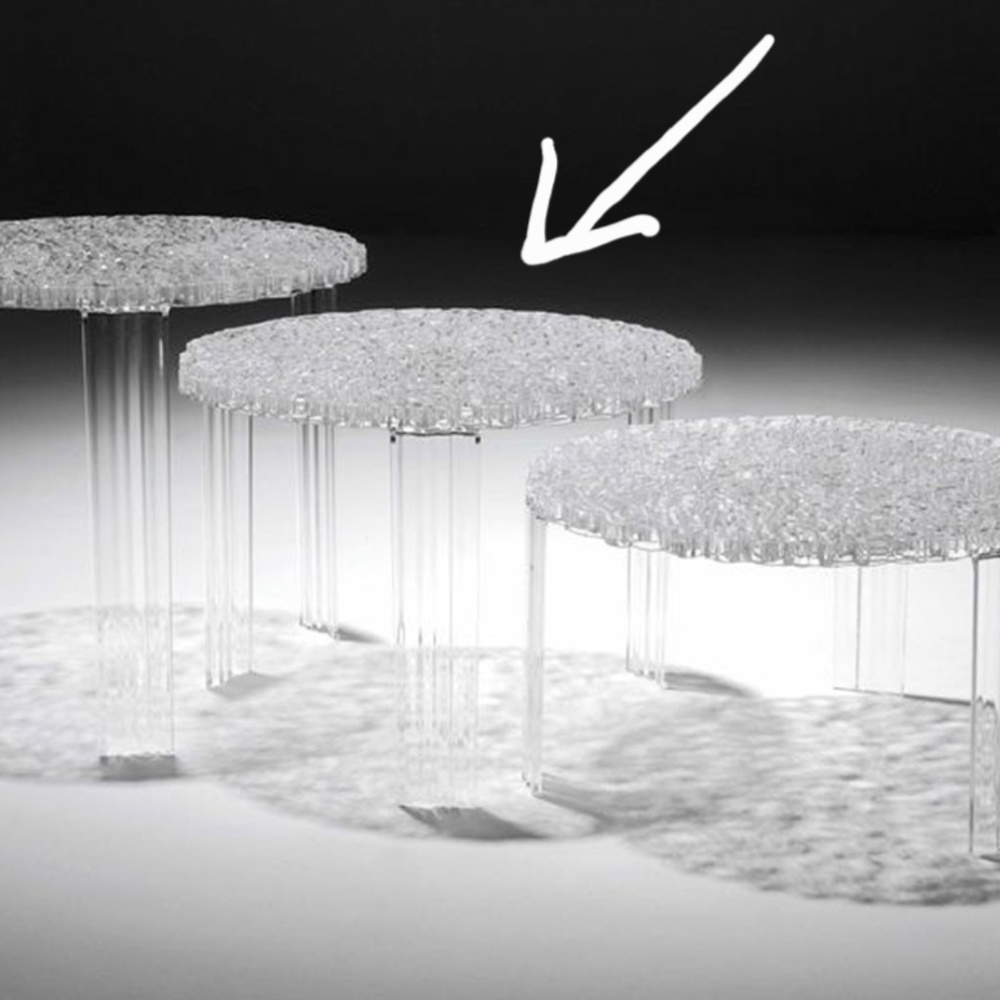T-table by Patricia Uquiola for Kartell. Light blue. Made in Italy. - Picture 3 of 3